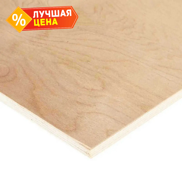 Фанера ФК сорт 4/4 21х1525х1525 мм
